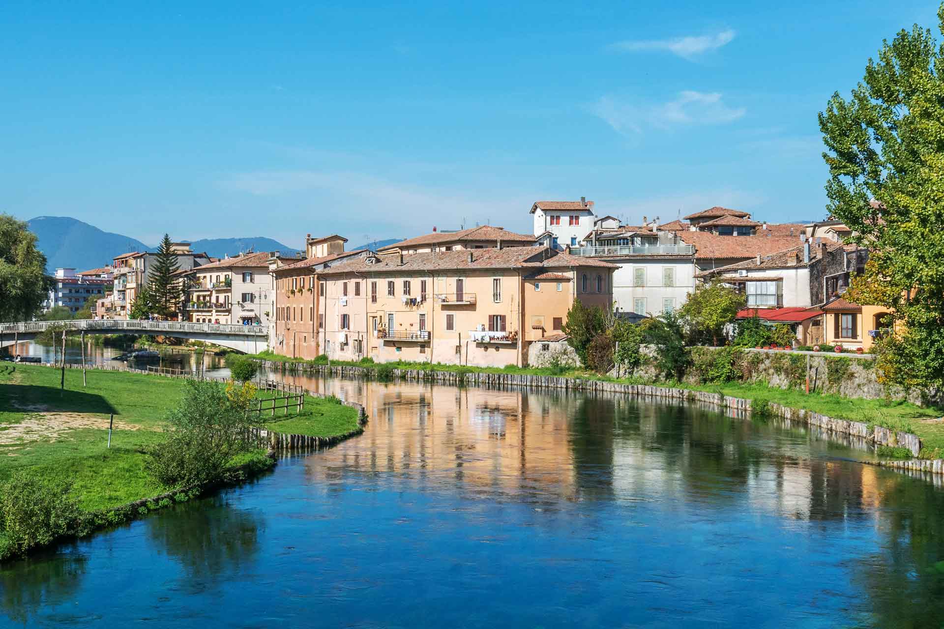 Rieti e il fiume Velino